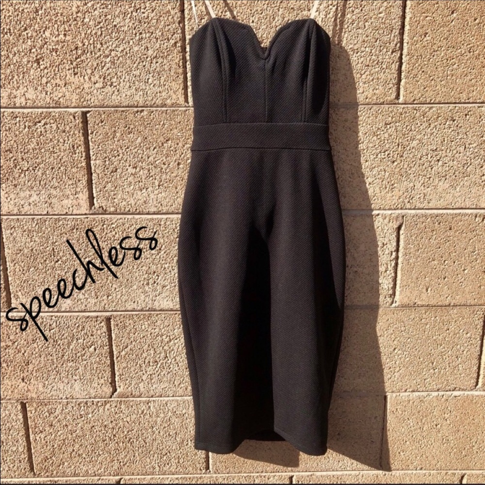 NEW Speechless Strapless Black Dress
